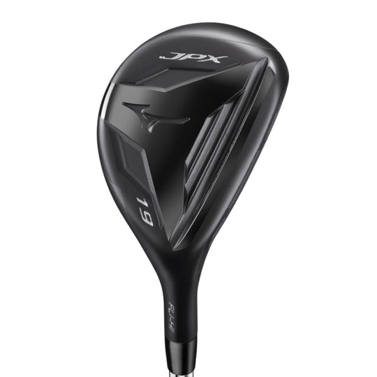 Top view of Mizuno JPX 925 Fli-Hi hybrid golf club with clean black finish. Noosa Golf Co. stocks this Mizuno hybrid at its Sunshine Coast golf shop.