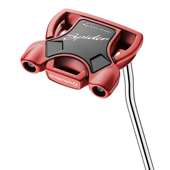 Rear view of the TaylorMade Spider Red Putter showcasing perimeter weighting and mallet design. Find it at Noosa Golf Co., a trusted Sunshine Coast golf store.