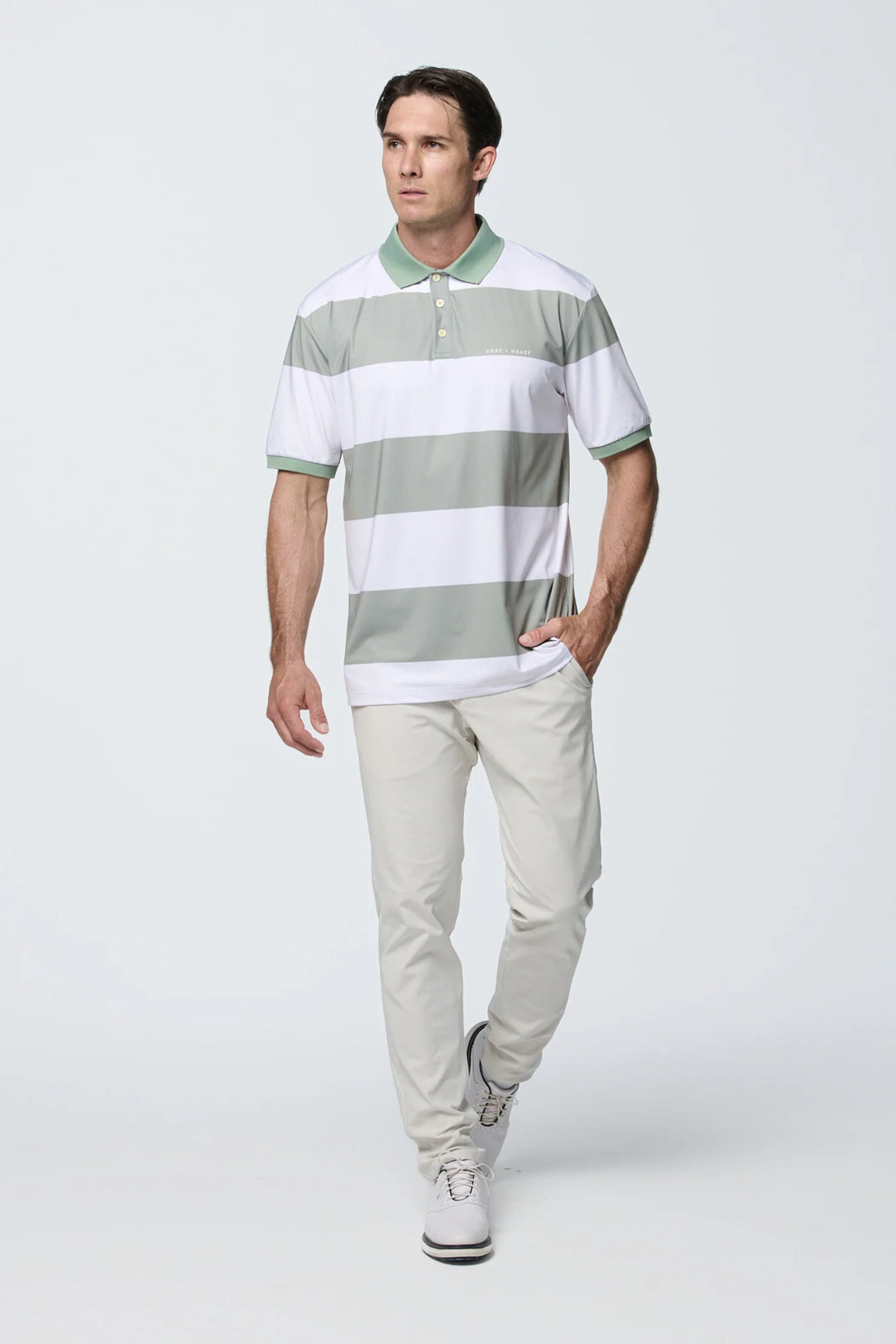 Gray + Haast Sage Horizon Polo