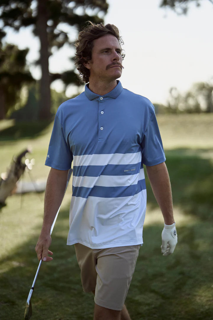 Gray + Haast Coastal Stripe Polo