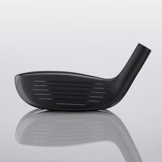 Face close-up of Mizuno JPX 925 Fli-Hi hybrid for consistent ball striking. Available now at Noosa Golf Co., top Sunshine Coast golf shop and Noosa golf store.