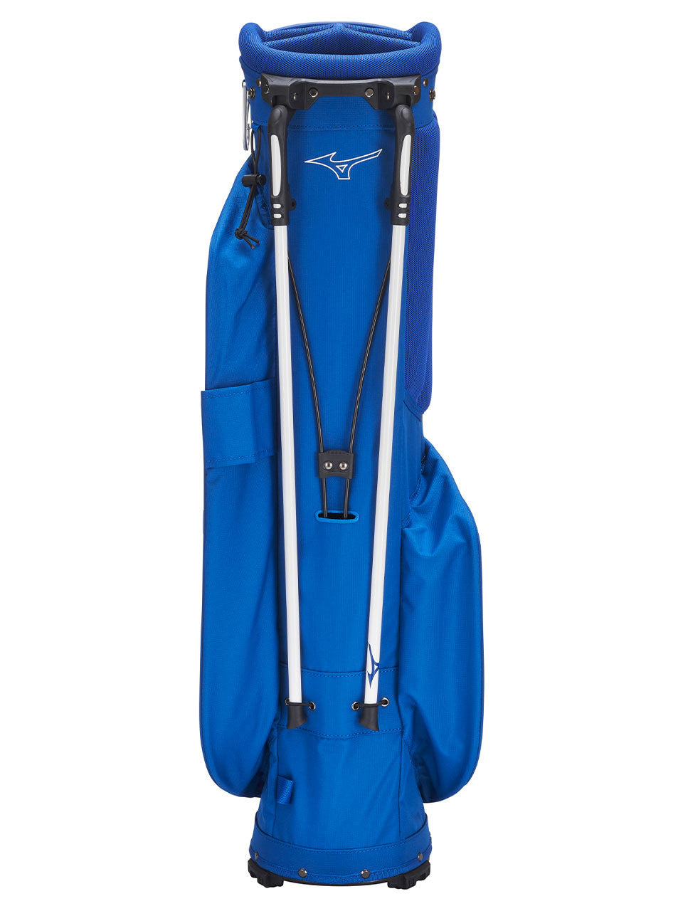 Back view of Mizuno BR-D3 Stand Bag in Blue and White — available at golf shop Sunshine Coast and golf shop Noosa.