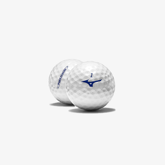Close-up of Mizuno RB 566 white golf balls — shop at Noosa Golf Co., leading golf store Noosa.