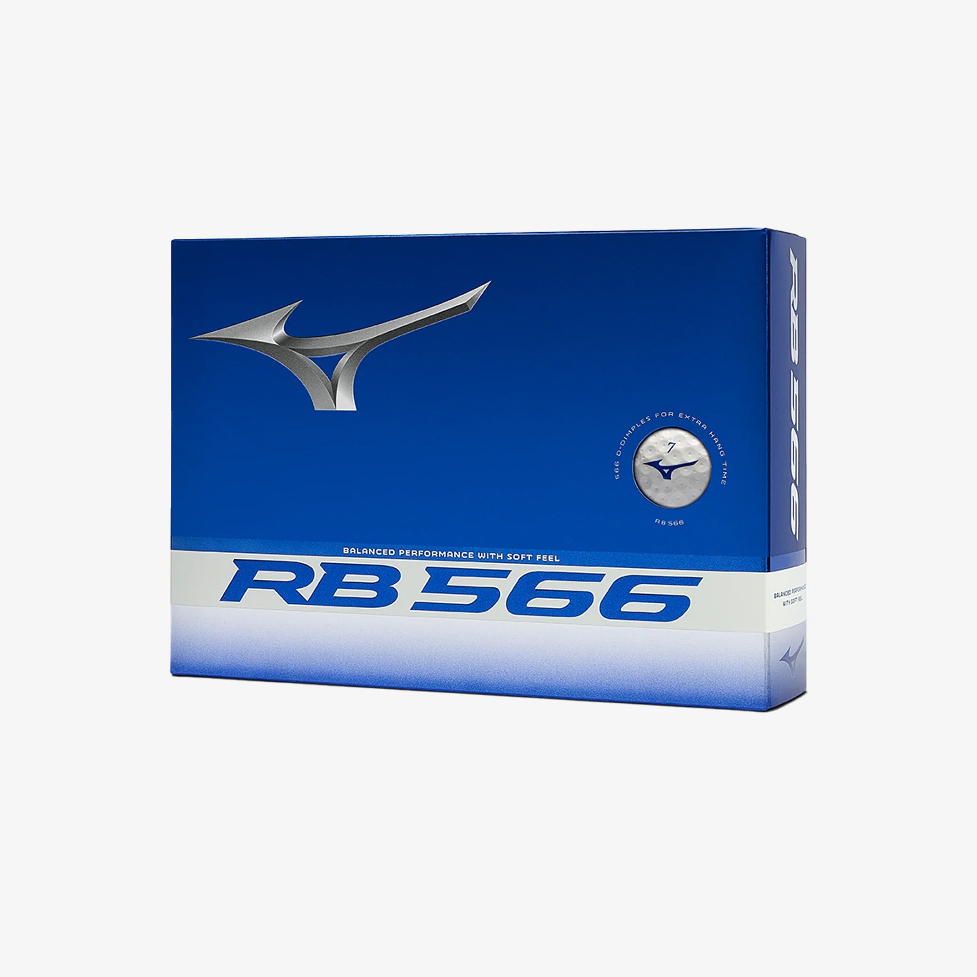 Front packaging of Mizuno RB 566 white golf balls — available at Noosa Golf Co., your golf shop Sunshine Coast.