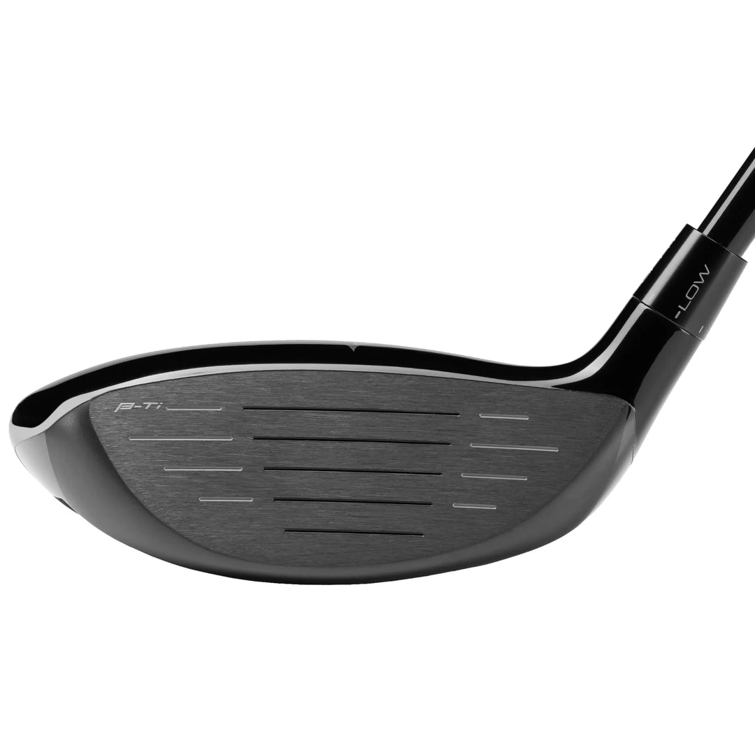 Face view of Mizuno ST-G Ti Fairway Wood showing the B-Ti face. Shop Mizuno fairway woods at Noosa Golf Co., your trusted Sunshine Coast golf shop and Noosa golf store.