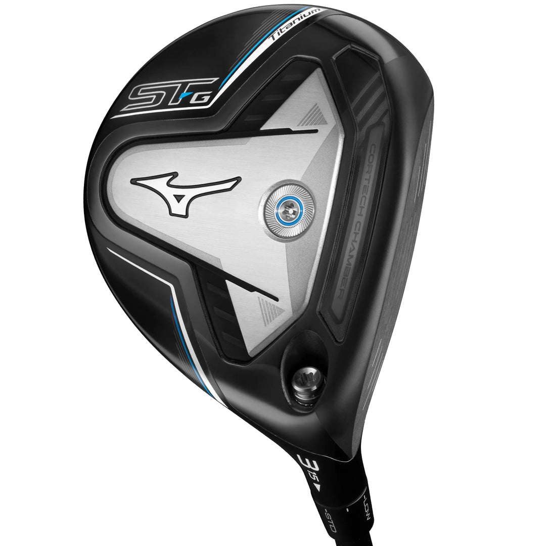 Sole of the Mizuno ST-G Ti Fairway Wood featuring CORTECH Chamber and titanium detailing. Find Mizuno fairway woods at Noosa Golf Co., your Sunshine Coast golf shop for premium gear.