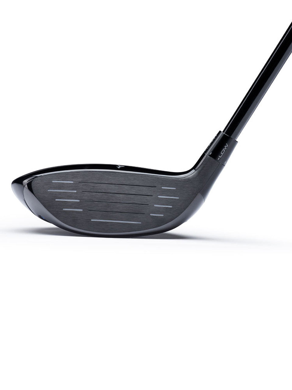 Close-up of Mizuno ST MAX 230 Fairway Wood clubface, showing the black titanium face and fine score lines. Shop Mizuno golf clubs at Noosa Golf Co. — golf shop Sunshine Coast.

