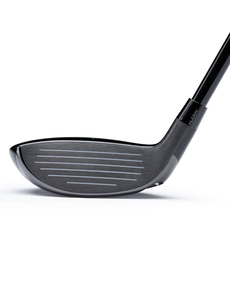 Face view of Mizuno ST Max 230 hybrid golf club with sleek black finish. Available at Noosa Golf Co., your Sunshine Coast golf shop for premium Mizuno golf clubs and gear.