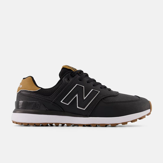 Inside view of New Balance 574 golf shoes with iconic “N” logo. Shop performance golf shoes at Noosa Golf Co., Noosa’s local golf store.
