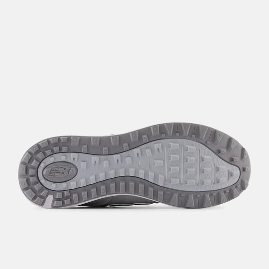 Outsole view of New Balance 574 Greens golf shoes in light grey. Shop golf footwear at Noosa Golf Co., Sunshine Coast's premium golf shop.