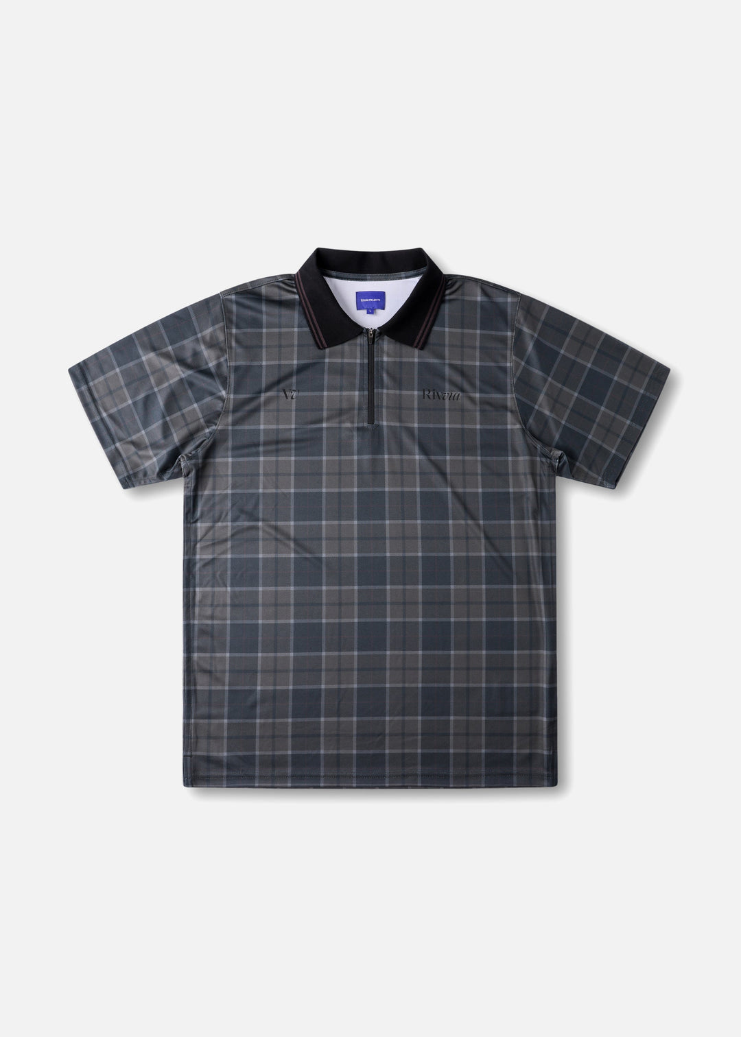 RPL SS POLO : BROWN BLACK PLAID